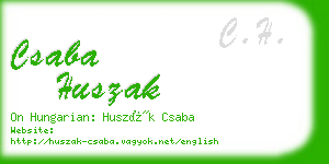 csaba huszak business card